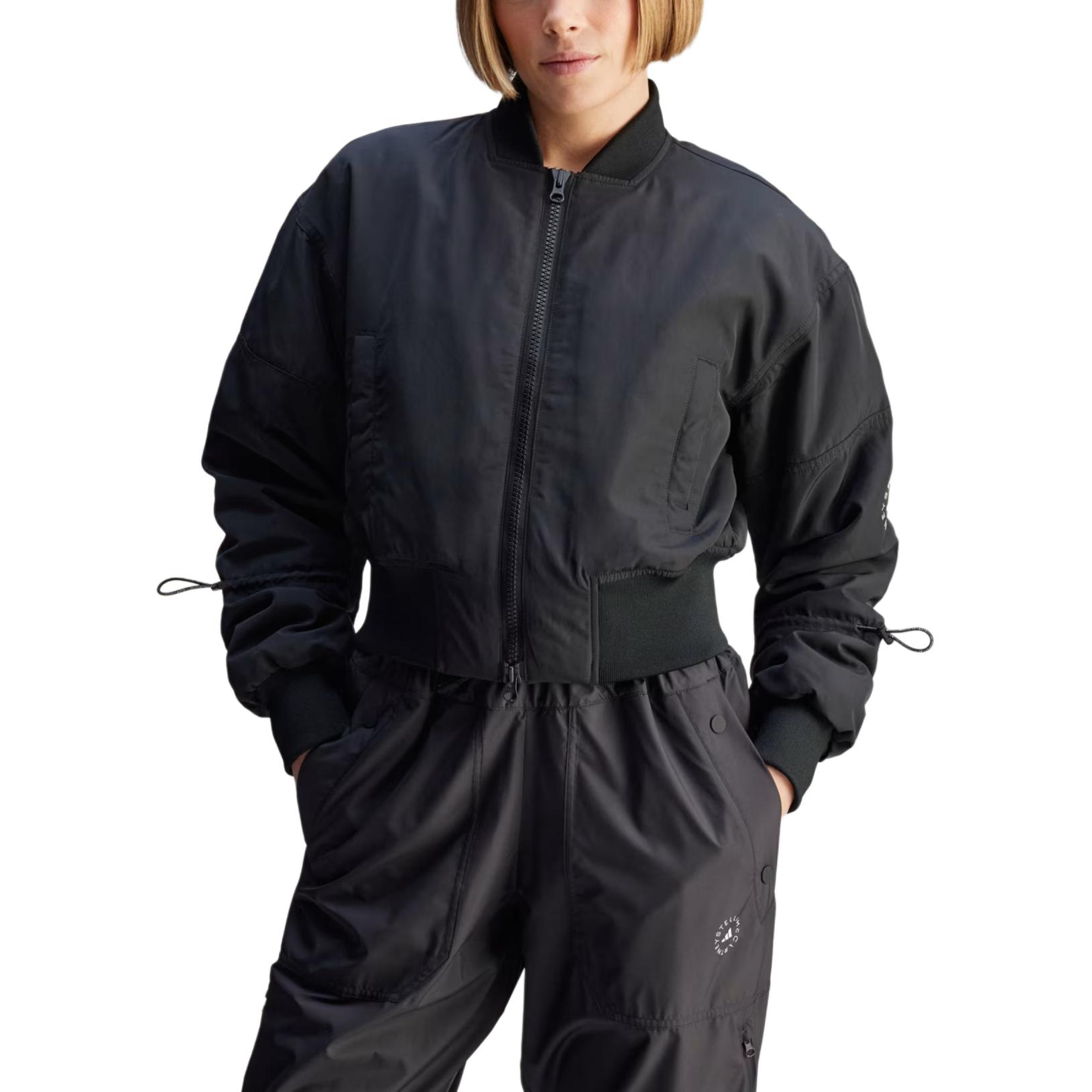 Короткая куртка-бомбер TrueNature Woven от Stella McCartney Adidas, черный — фото 4