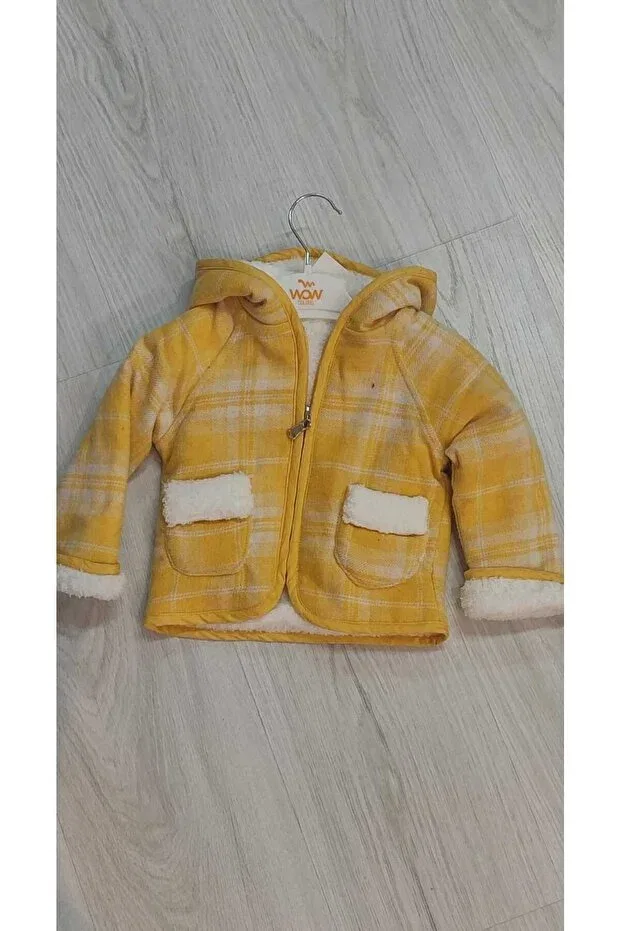 Детское пальто для девочек с капюшоном Carnavakkids, Yellow — фото 2