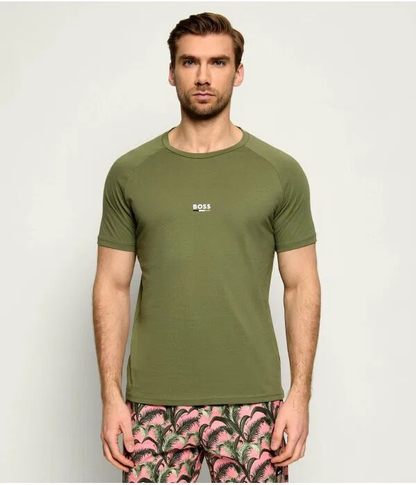 Мужская футболка с круглым вырезом T-Shirt RN BOSS, Verde Oliva