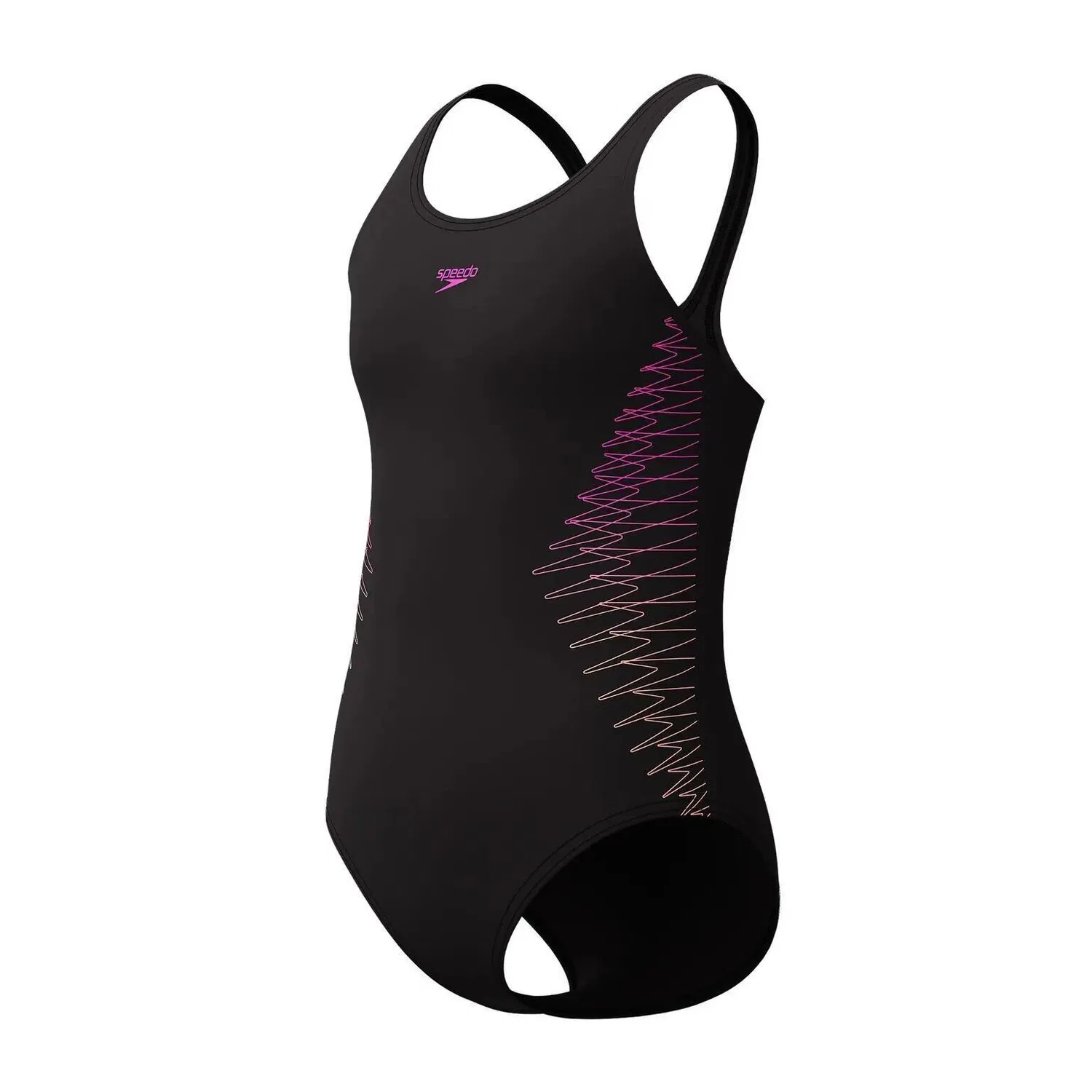 Детский цельный купальник для девочек Eco Placem Muscleb Speedo, Черный — фото 2