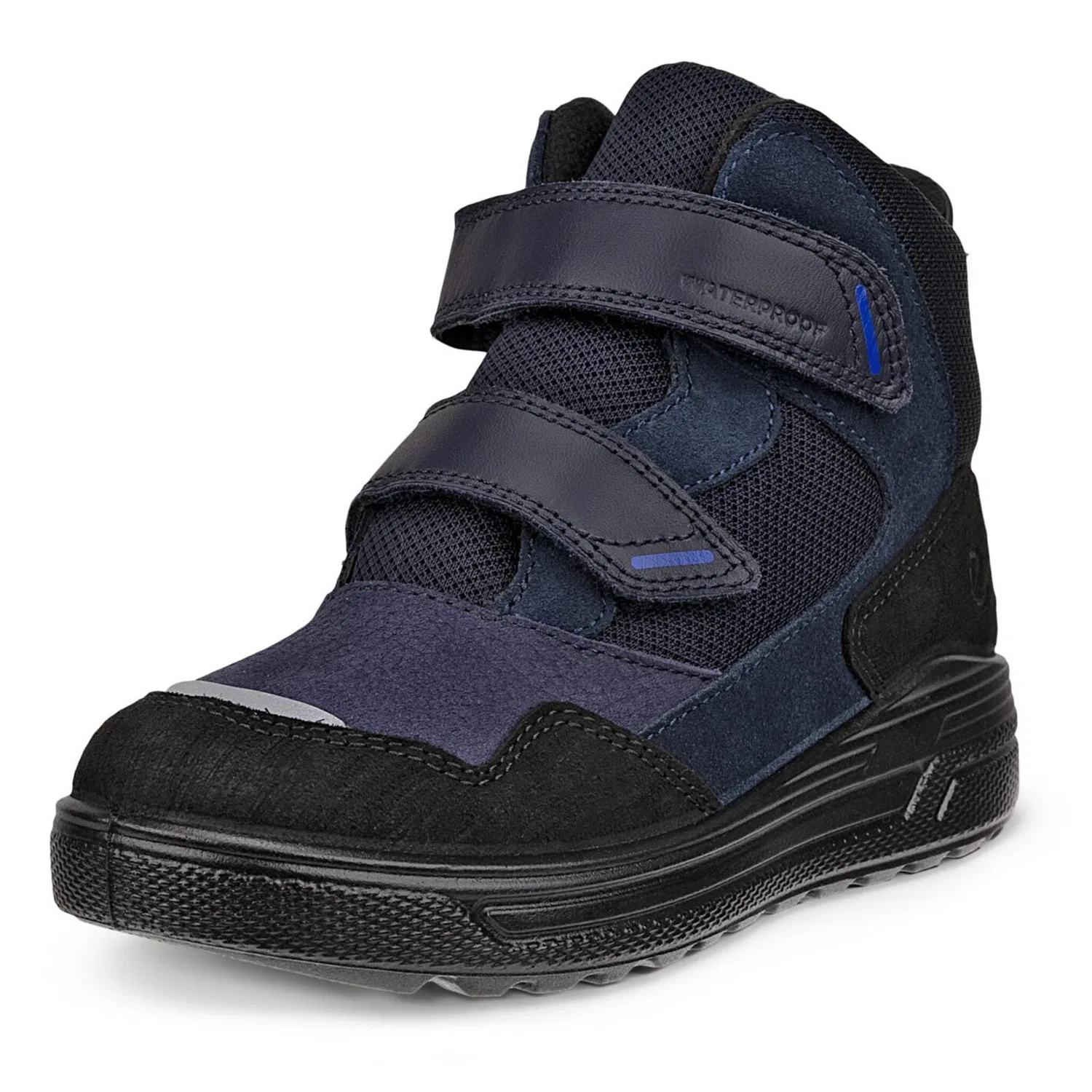 Детские зимние ботинки на липучках Urban Snowboarder Ecco, Black/Blue
