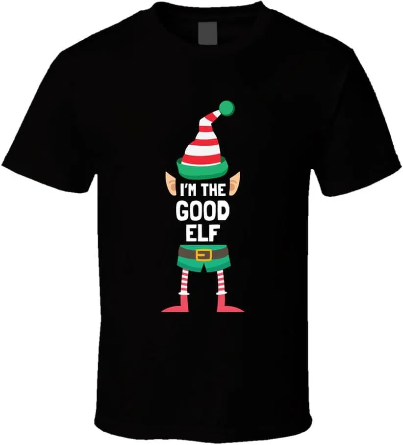 Мужская футболка с принтом Im The Good Elf, Black