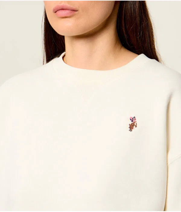 Женский пуловер свободного кроя U.S. Polo Assn., Écru — фото 4