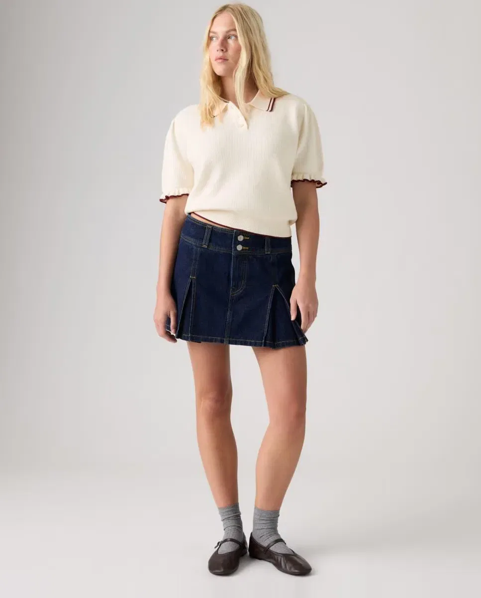 Женская короткая юбка с инвертированными складками Inverted Pleat Levi's, Azul