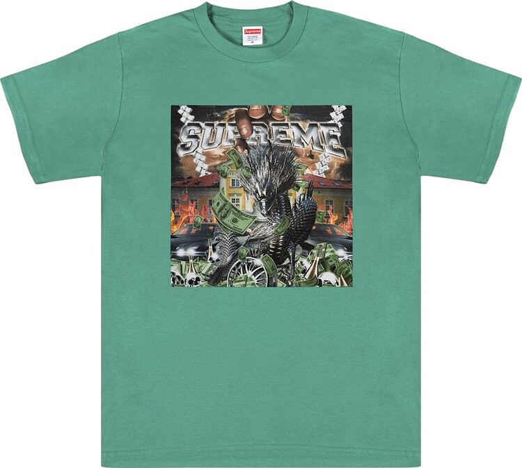 

Футболка Supreme Dragon Tee 'Dusty Teal', бирюзовый, Зеленый, Футболка Supreme Dragon Tee 'Dusty Teal', бирюзовый