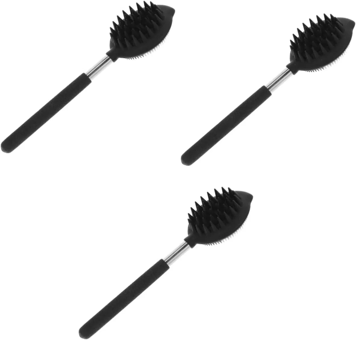 Набор массажных щеток для тела, FOMIYES, 3 шт, 22x6x3 см, Black