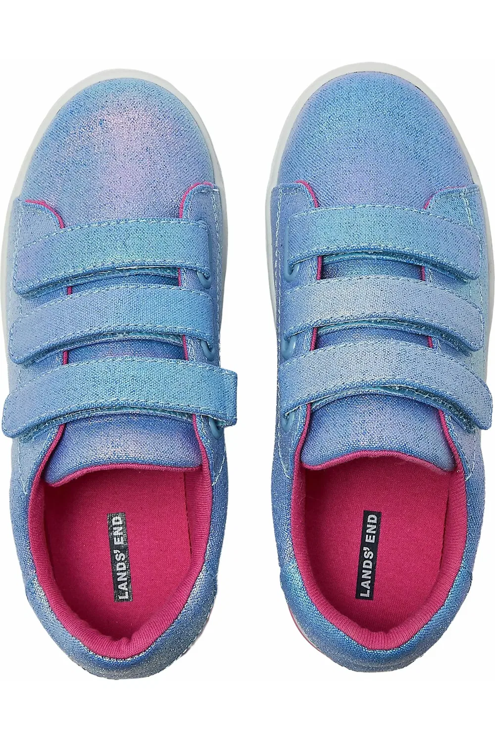 Кроссовки детские с регулируемой застежкой Easy On Lands' End, Blue Iridescent