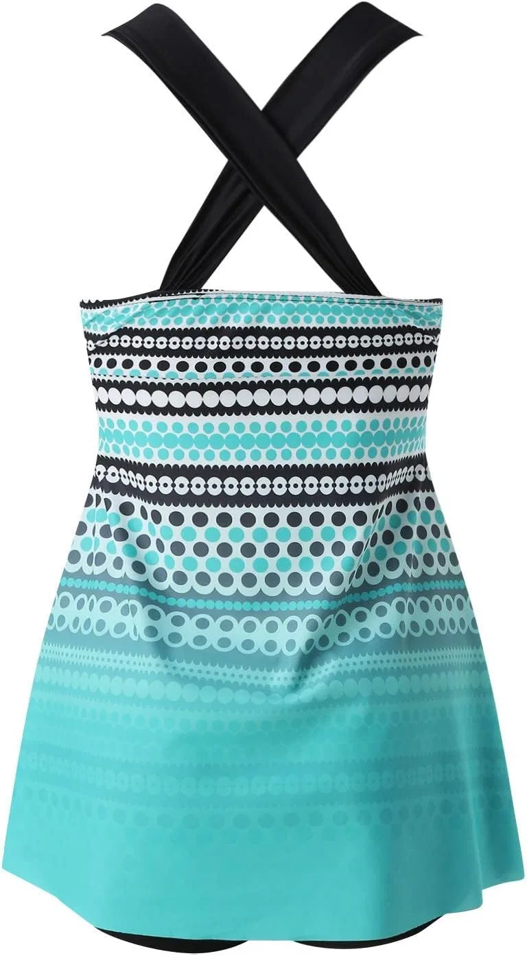 Женский купальный костюм с контролем живота Swimdress, Blue — фото 4