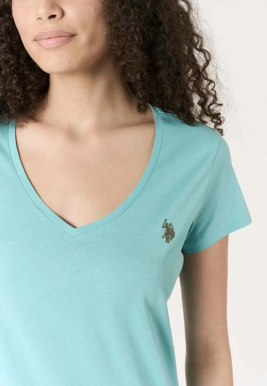 Простая футболка U.S. Polo Assn., Turchese — фото 4