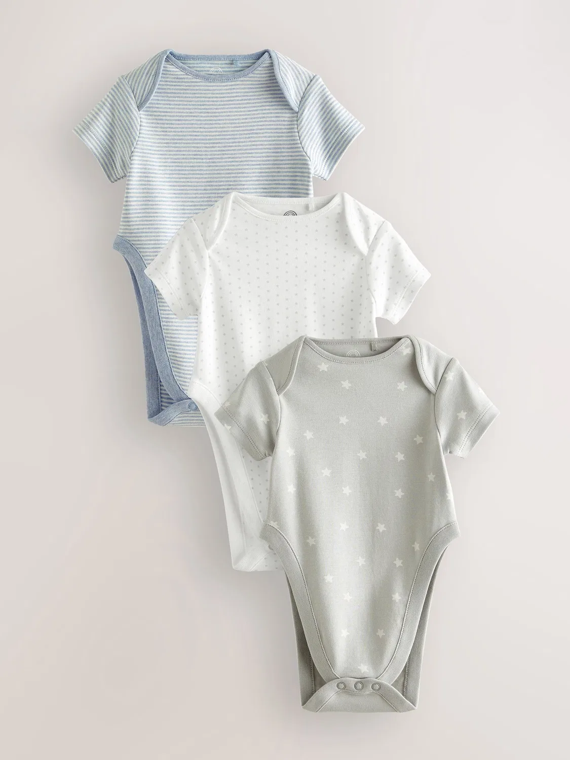 Боди с коротким рукавом Blue Star Baby 3 шт Next, голубая звезда
