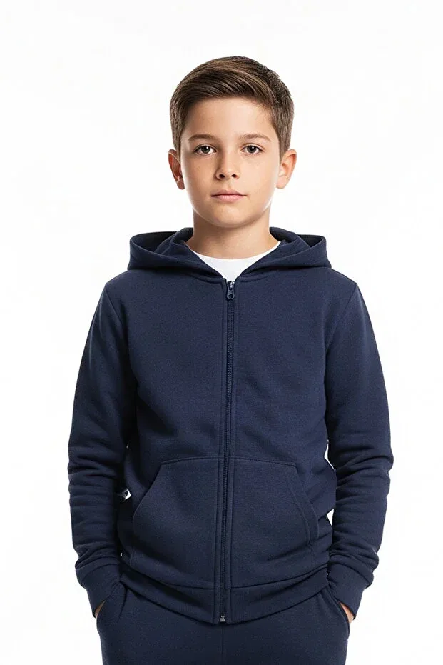 Детский спортивный костюм для мальчиков с капюшоном Ya Ko Kids, Navy Blue — фото 2