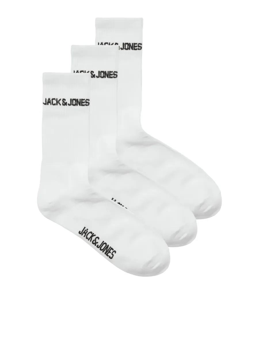 

Носки для отдыха Jack & Jones "JACMELVIN TENNIS SOCK 3 PACK NOOS" (упаковка, 3 пары), белый