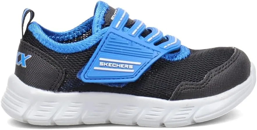 Детские кроссовки для мальчиков Comfy Flex - Mini Trainer Skechers, Black/Royal — фото 3