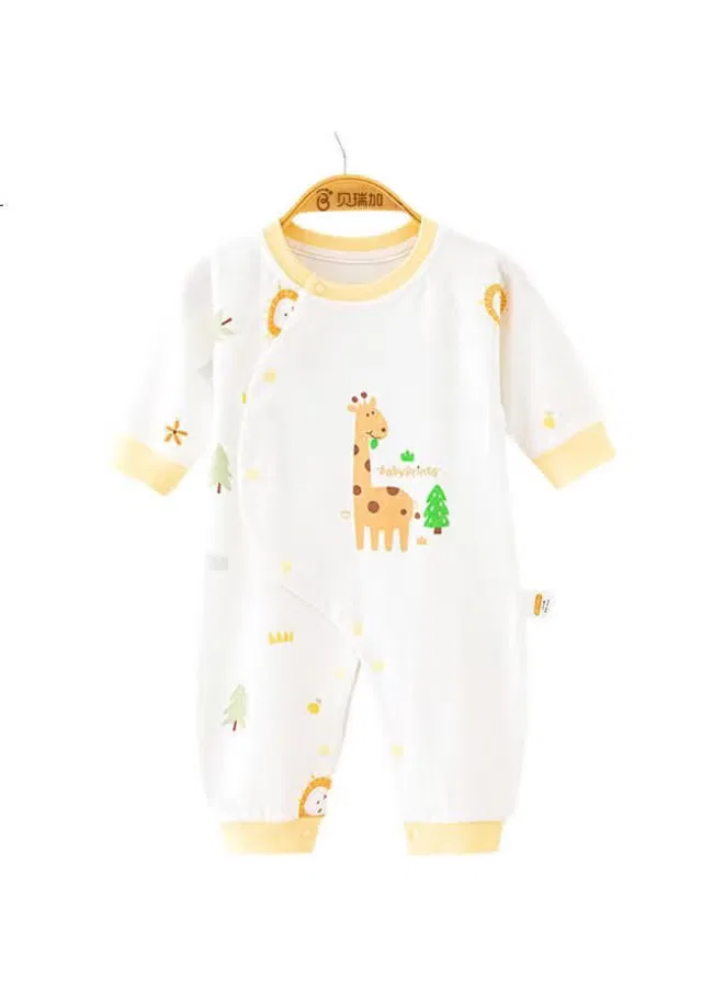 Боди-комбинезон хлопковый с принтом жирафа Babyprints, жираф — фото 3