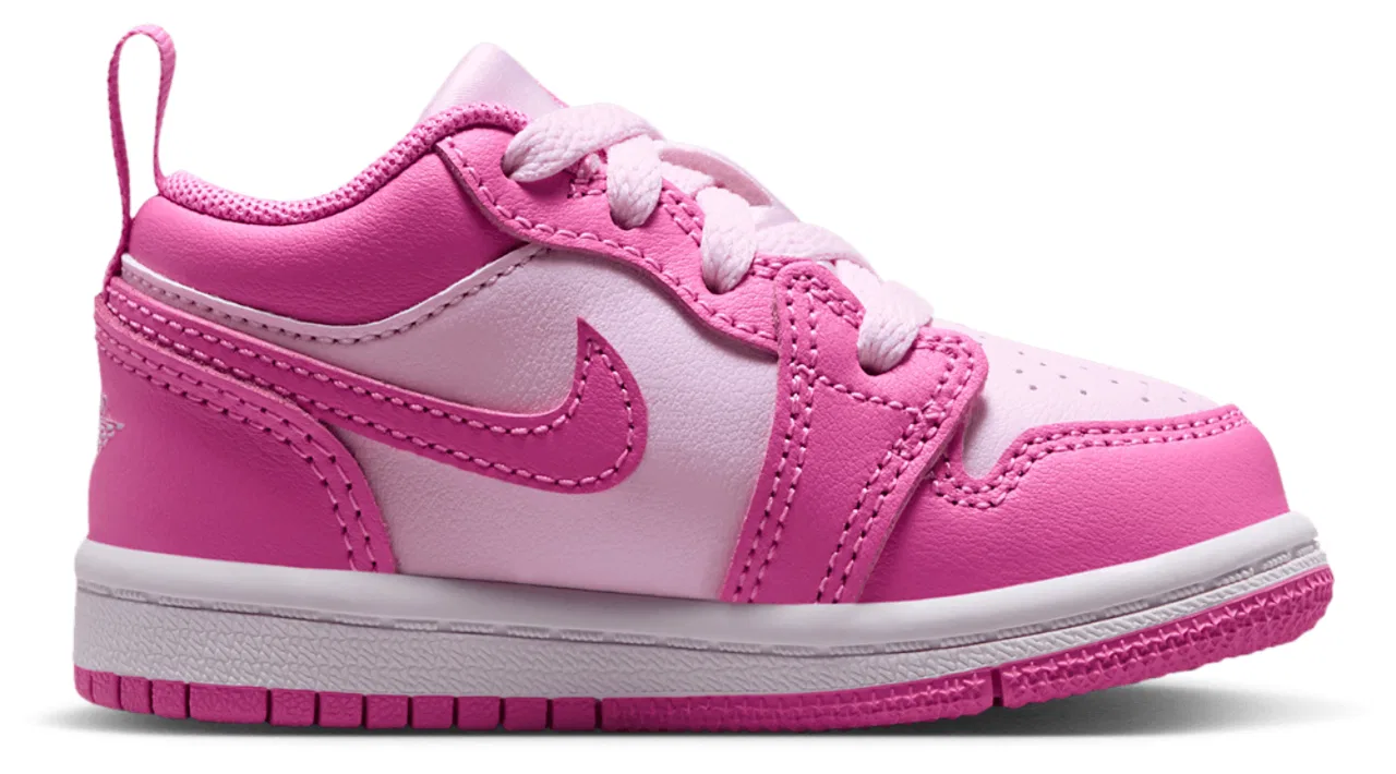 Детские кроссовки для мальчиков с липучками Jordan AJ 1 Low Alt, Jordan, Pink White
