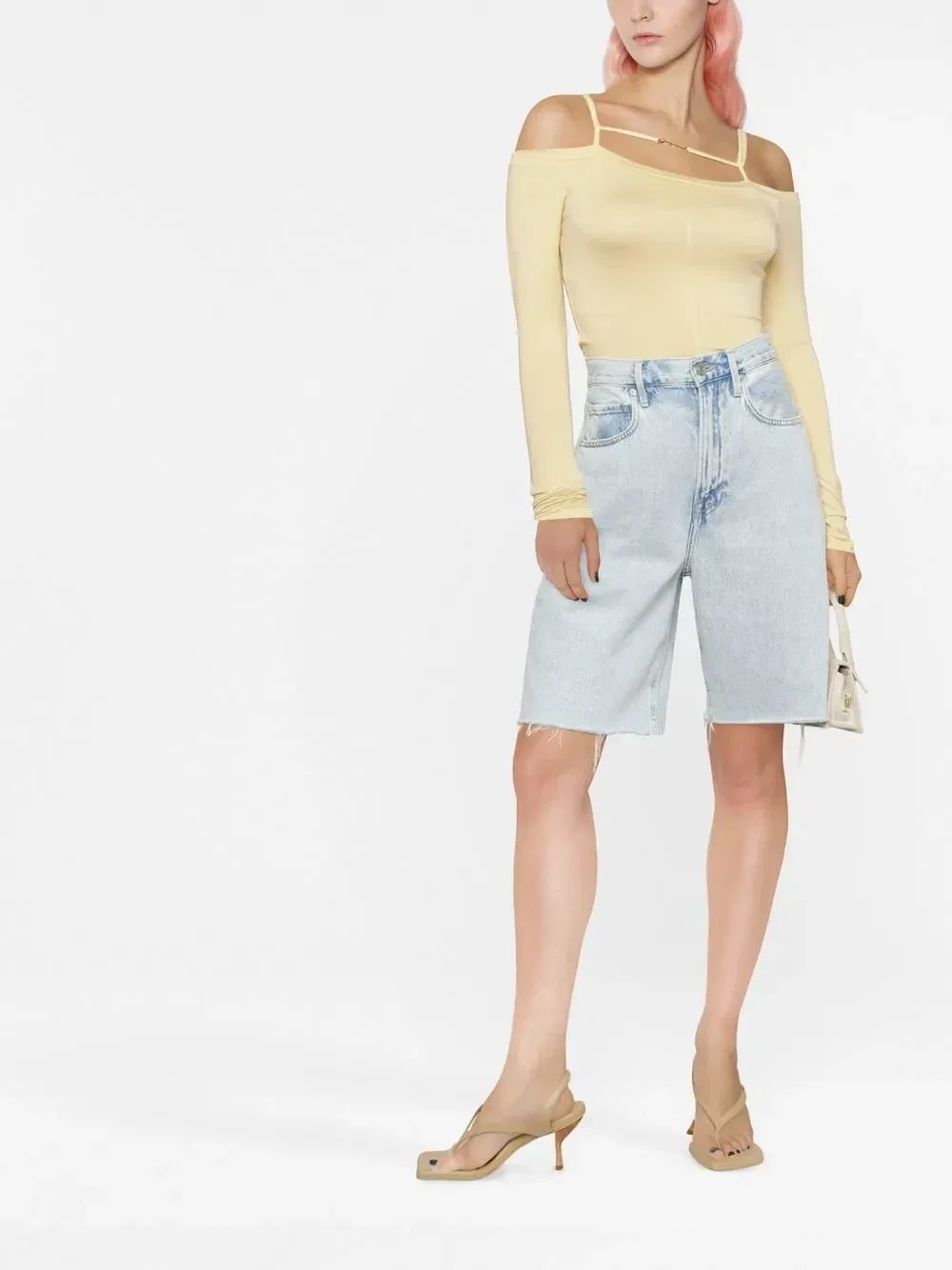 Топ Sierra с открытыми плечами Jacquemus, бежевый — фото 2