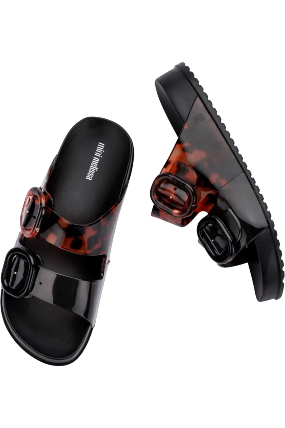 Сандалии детские слайды с ремешками Mini Cozy Mini Melissa, черный — фото 3