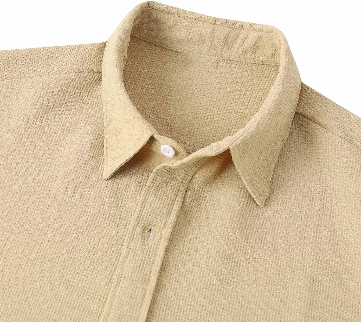 Мужская свободная рубашка с принтом Hawaiian, Khaki — фото 4