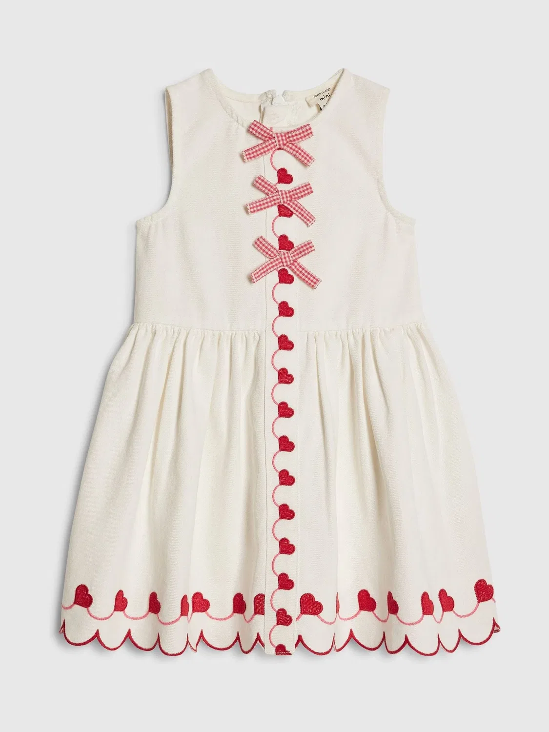 Платье с вышивкой сердцами River Island, белое