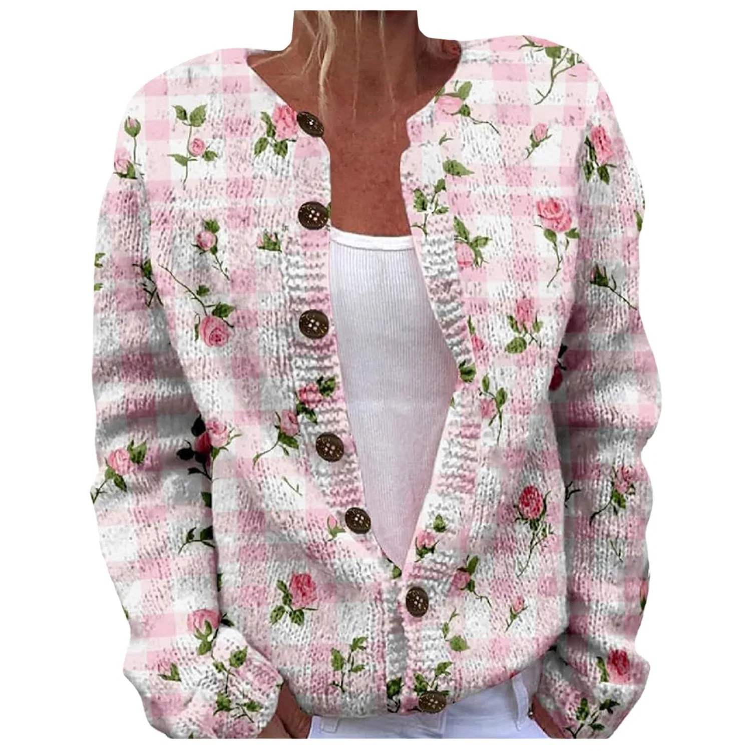Женский кардиган с принтом Vintage Floral Print, Motivo 19