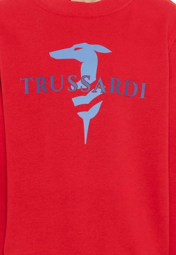 Свитшот с принтом Sweatshirt Tru Trussardi Junior, red, красный — фото 3