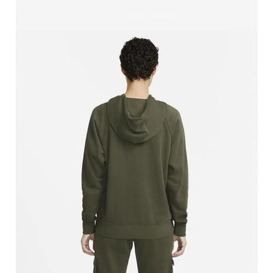 Женский худи из футера с принтом Nike Sportswear Swoosh French Terry Hoodie, Хаки — фото 4