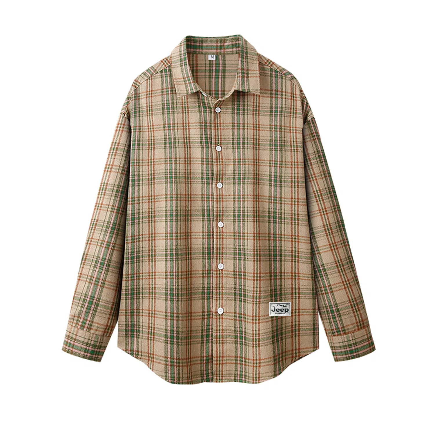 Детская рубашка в клетку с воротником Jeep Classic Collection, Green Plaid