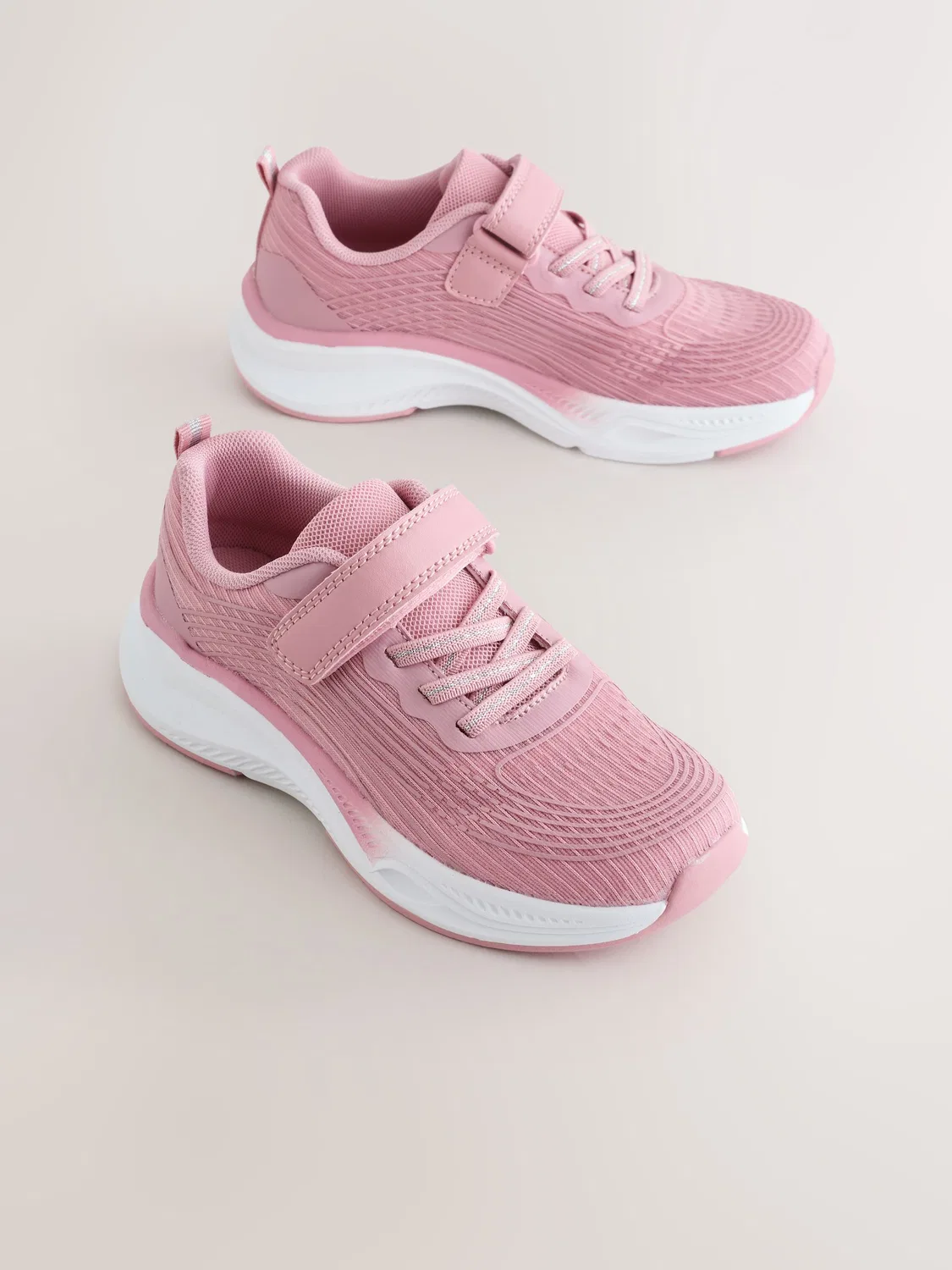 Кроссовки на шнуровке Pink Elastic Lace-Up Trainers Next, розовый