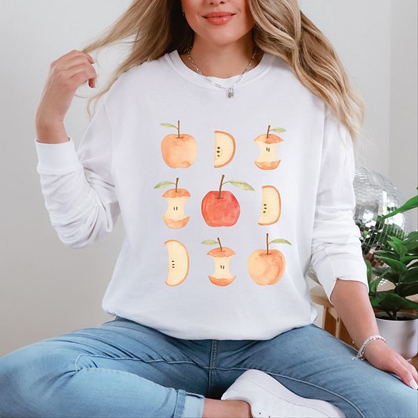 

Футболка с принтом в виде акварельной яблочной диаграммы, окрашенная в готовом виде Simply Sage Market, White, Белый, Футболка с принтом в виде акварельной яблочной диаграммы, окрашенная в готовом виде Simply Sage Market, White