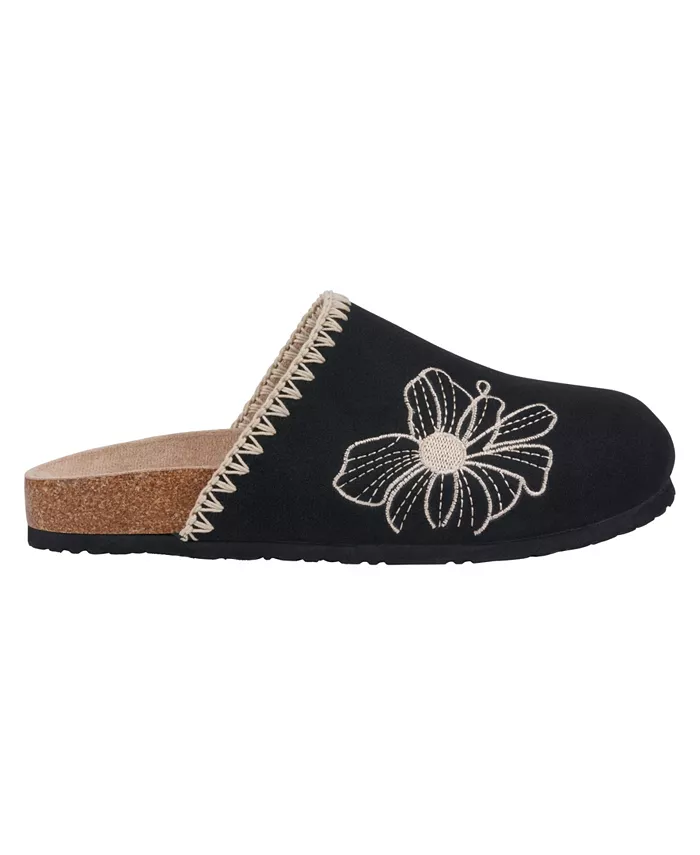 Женские клоги Jamie с вышивкой и стелькой-слайд GC Shoes, черный — фото 2