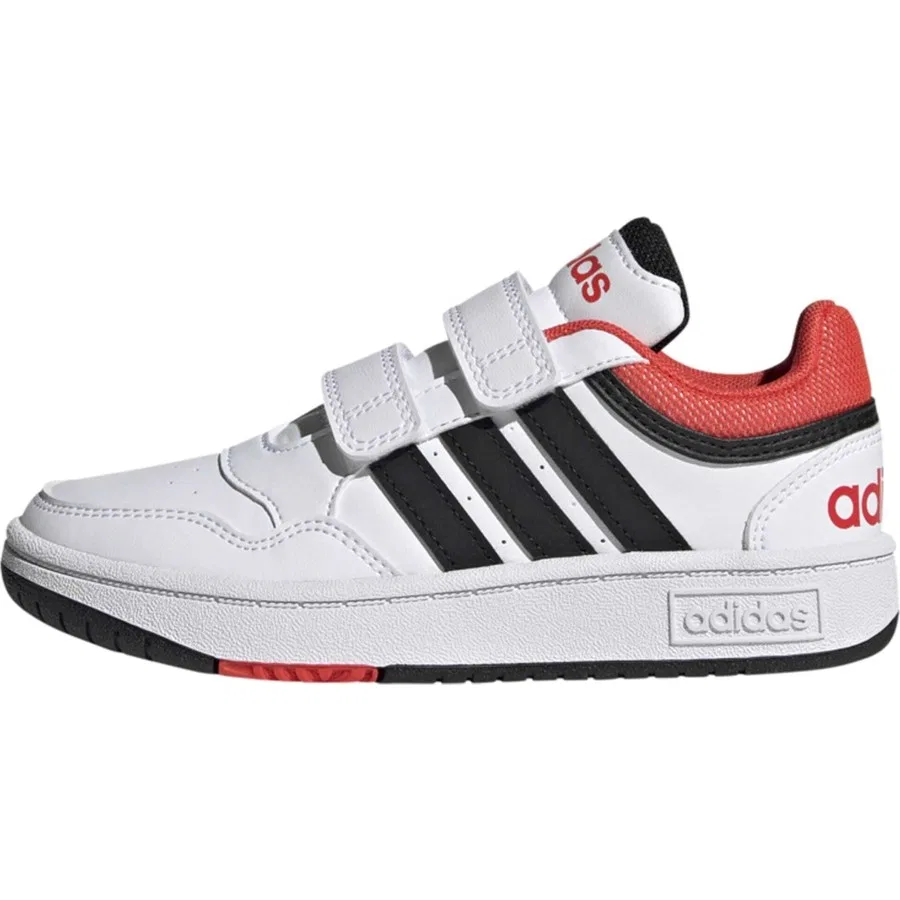 Детские кроссовки с липучками Hoops Lifestyle Basketball Hook-and-Loop adidas, Белый — фото 3