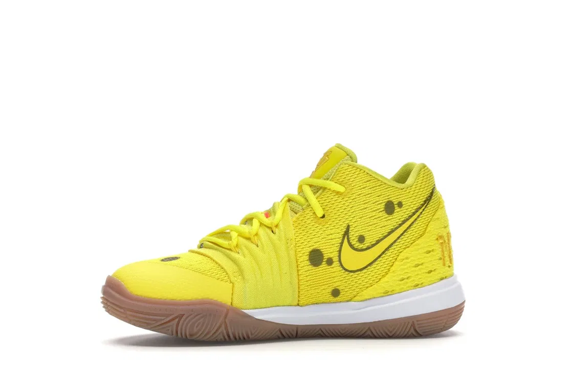 Детские баскетбольные кроссовки с принтом Nike Kyrie 5 Spongebob PS Nike, Opti Yellow/Opti Yellow — фото 3