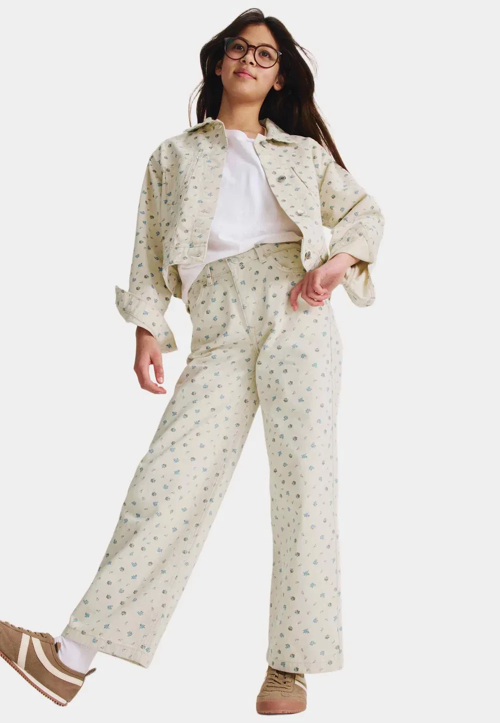 Джинсы свободного кроя Marks & Spencer, Ecru Mix