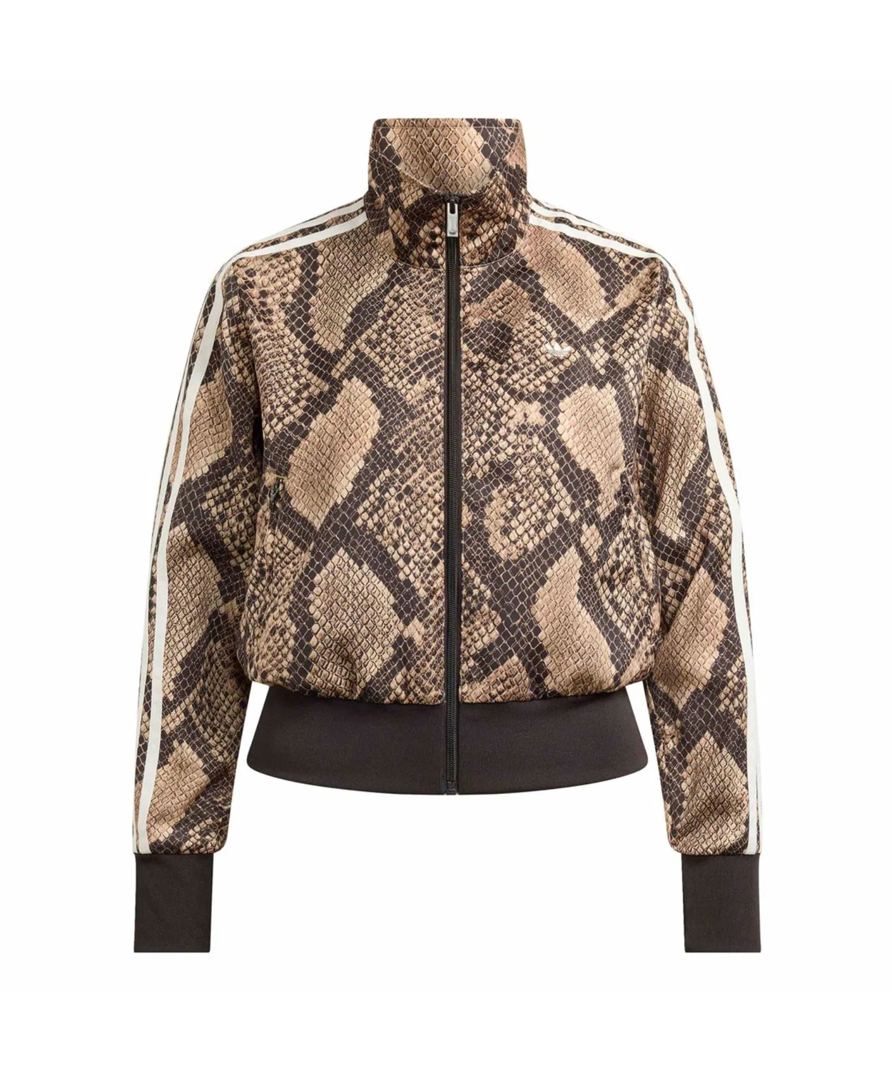 Женская куртка из сатина с принтом змеи Firebird Track Top Adidas, Beige — фото 3