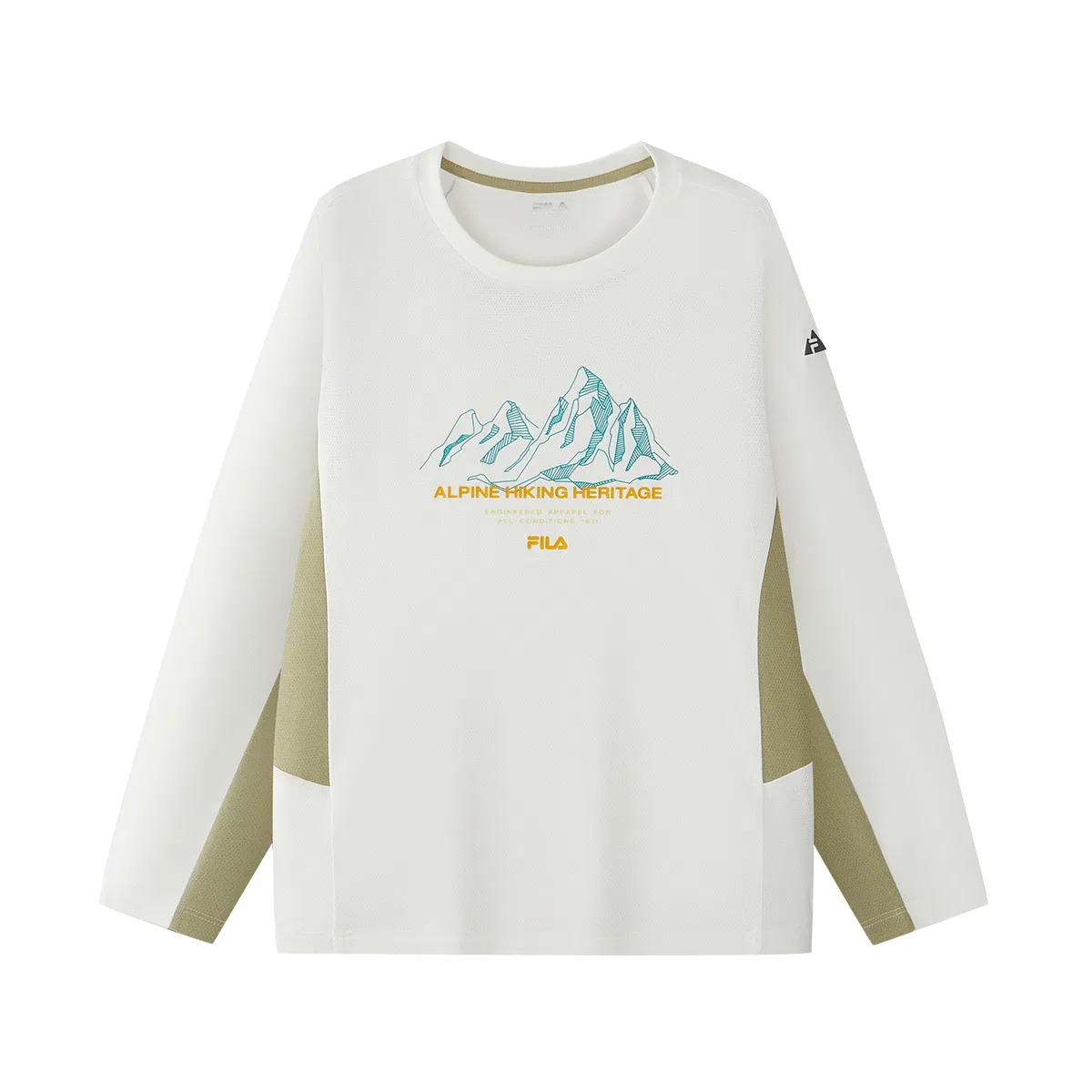 Детская футболка с круглым вырезом, свободный крой T Shirts Crew Neck Moderate, FILA KIDS, Cloud White