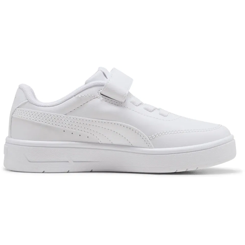 Детские кроссовки для девочек с закрытой пяткой Court Classic Clean AC+ Puma, White