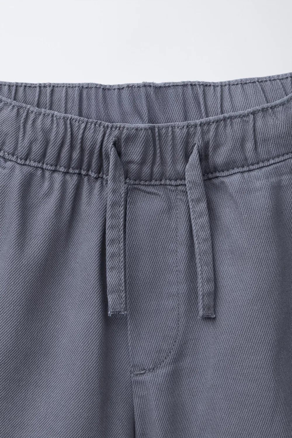 Свободные шорты-бермуды из саржи в стиле карго ZARA, Blue — фото 3