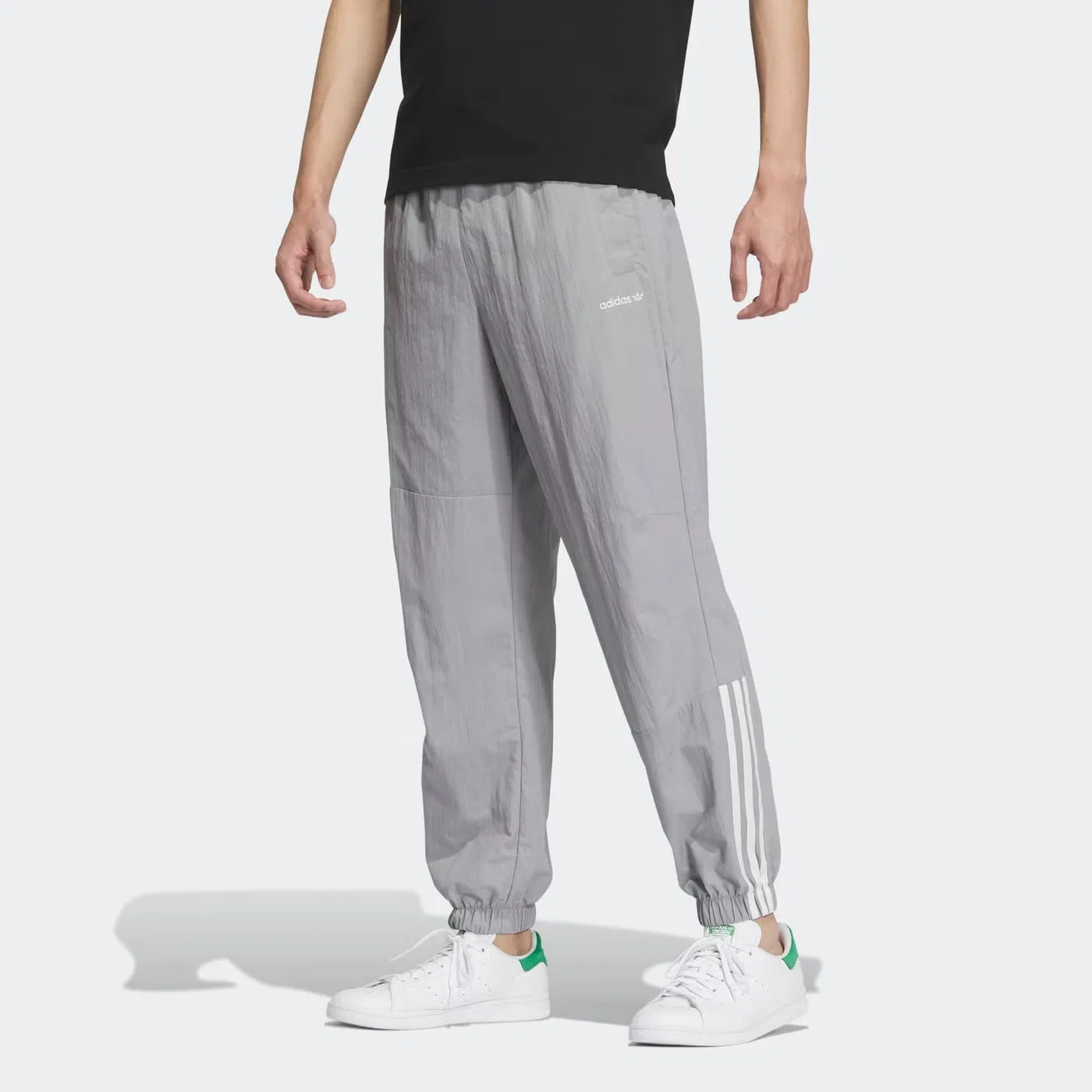 Брюки спортивные с логотипом Adidas, серый — фото 2