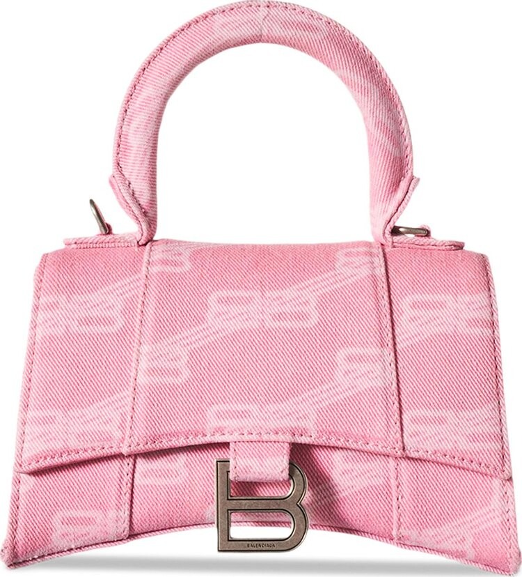 

Сумка Balenciaga Hourglass XS Top Handle Bag Sweet Pink, розовый