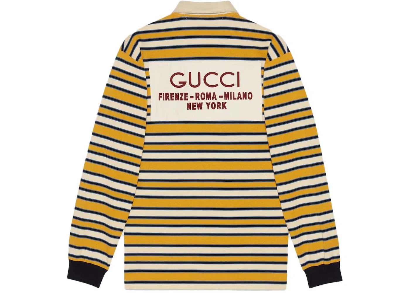Мужское поло с длинным рукавом Polo with Patch Gucci, Yellow/Multicolor — фото 2
