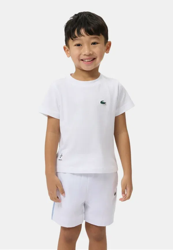 Футболка с принтом Mdvdev racket tee col w8l - print t-shirt Lacoste, белый