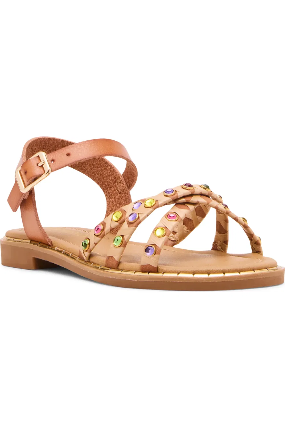Сандалии детские с кристаллами Gillian Steve Madden, Cognac Multi