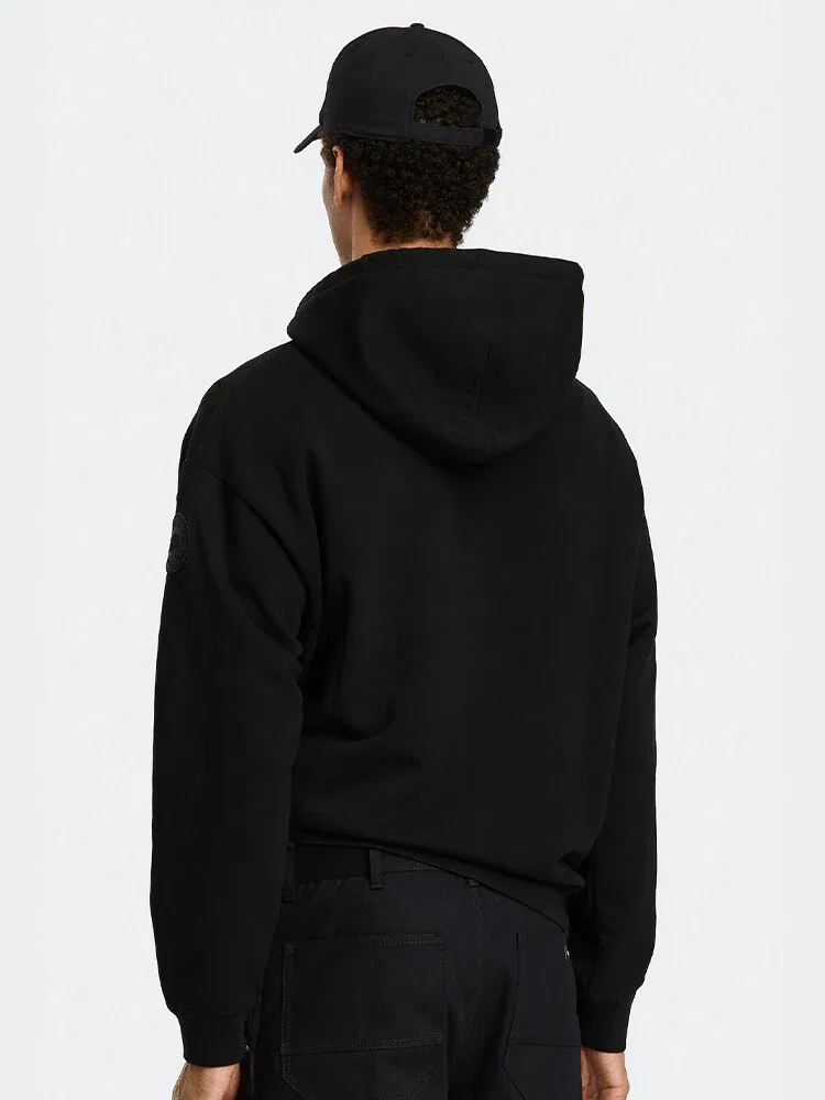Футболка с длинным рукавом, капюшон, модель Robe CANADA GOOSE, Black — фото 2