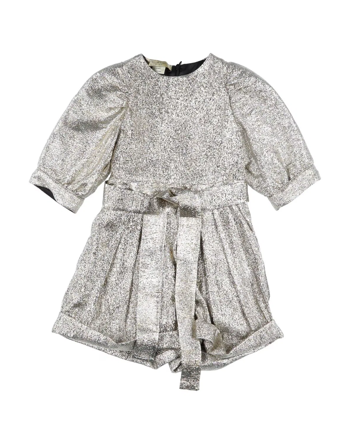 Детский комбинезон для девочек с пайетками Stella Mccartney Kids, платиновый