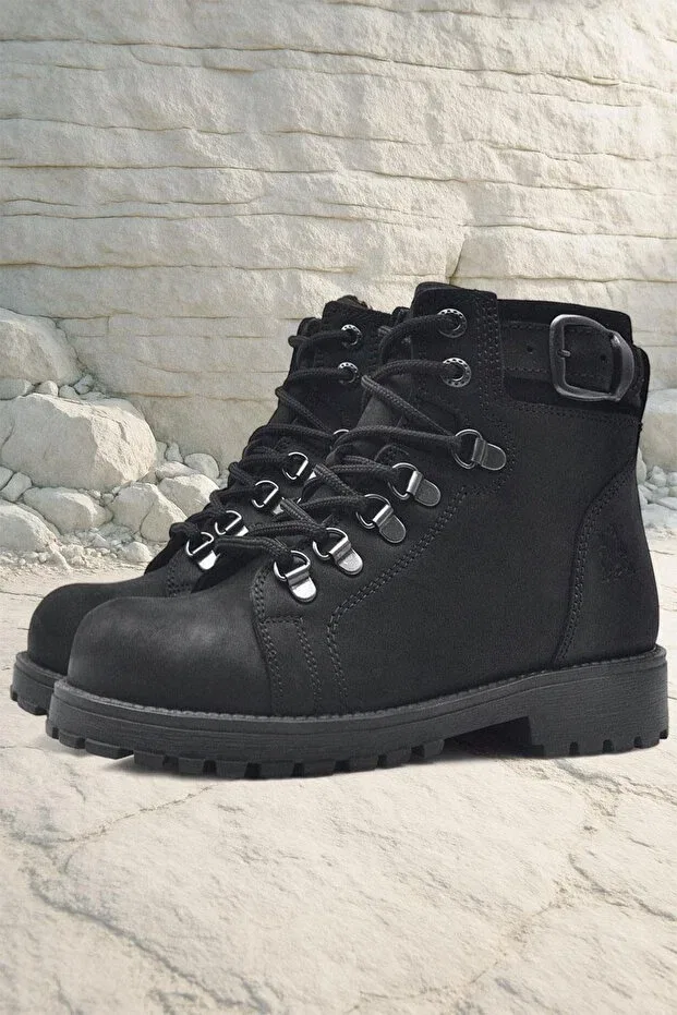 Детские ботинки для девочек на плоской подошве Raker, Black
