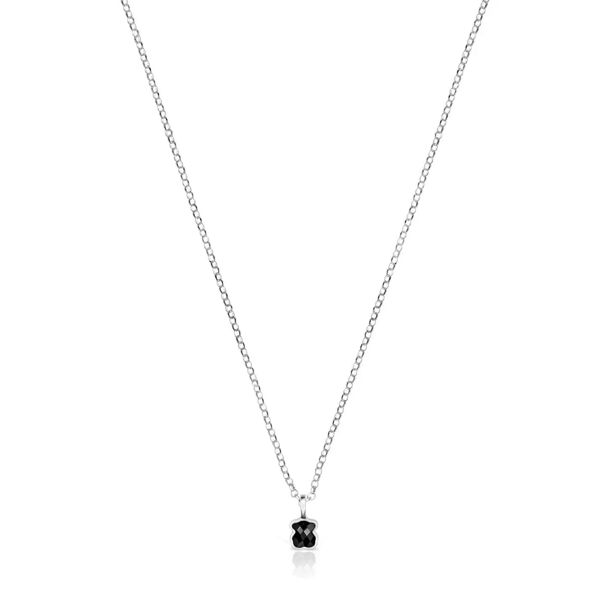 

Колье Tous Mini Onix With Onyx 0,4cm, серебро