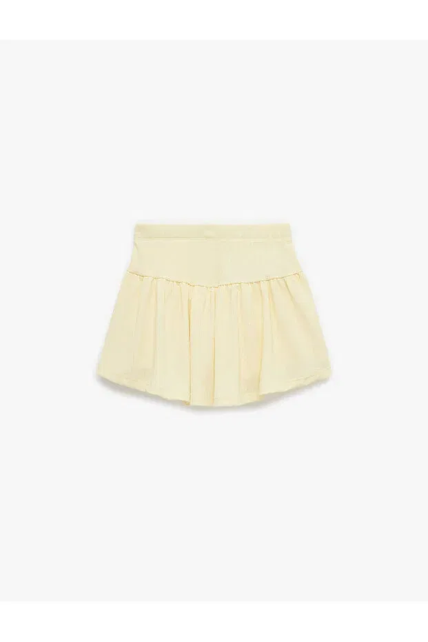Детские шорты для девочек хлопковые Koton, Yellow — фото 2