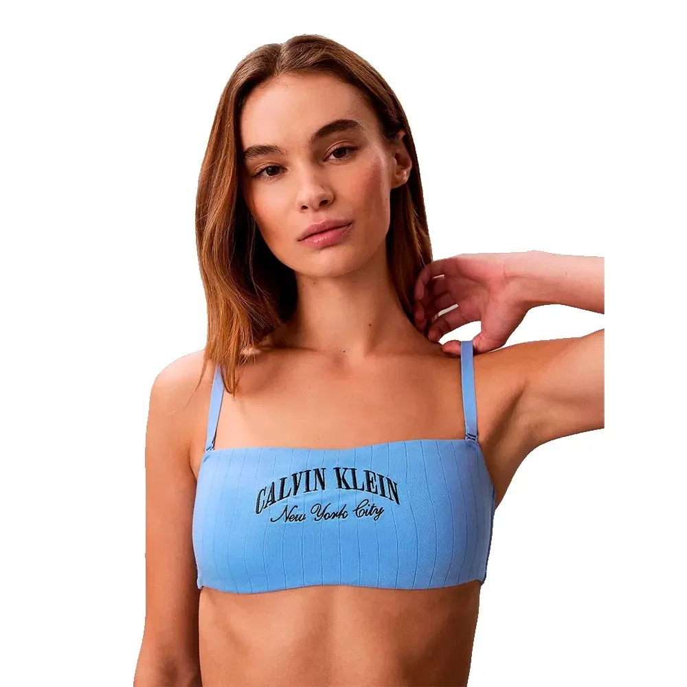 Бюстгальтер бандо Calvin Klein, синий