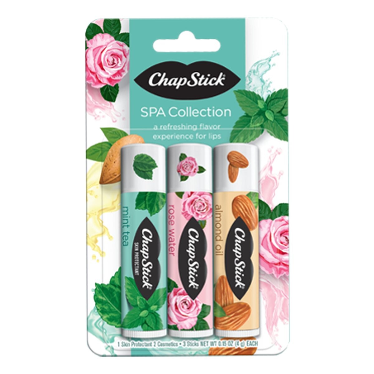 

ChapStick, 3 упаковки увлажняющих бальзамов для губ, Коллекция SPA