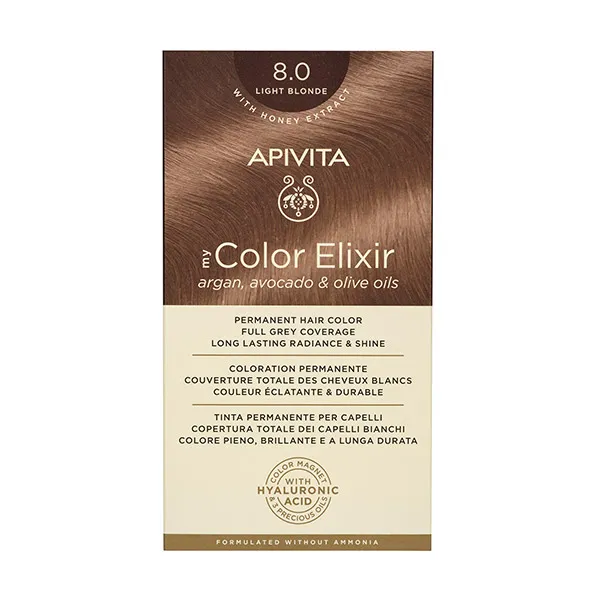 

Перманентное окрашивание My Color Elixir Apivita, цвет light blonde